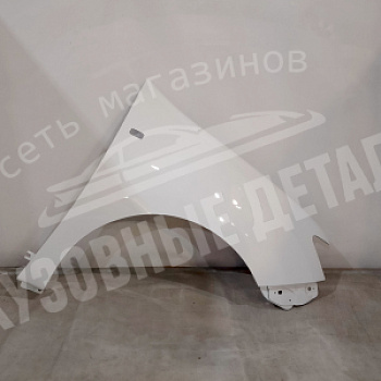 Крыло Renault Logan (2014) ПРАВОЕ с отв под повт 369 Blanc Glacier Белый
