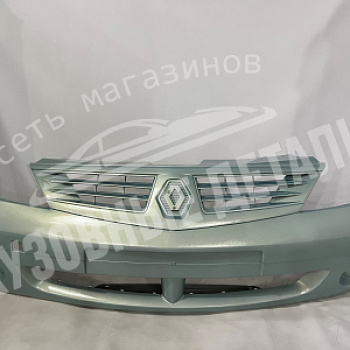 Бампер передний Renault Logan (Кам) F98 Vert Opaline полноокрашеный