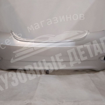 Бампер задний Hyundai Solaris (11) RHM Sleek Silver Sleek Silver Серебристый