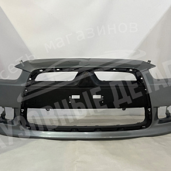 Бампер передний Mitsubishi Lancer (10) рестайлинг U17 Titanium Grey Серый