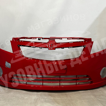 Бампер передний Chevrolet Spark (2011-2015) 73L Super red Красный