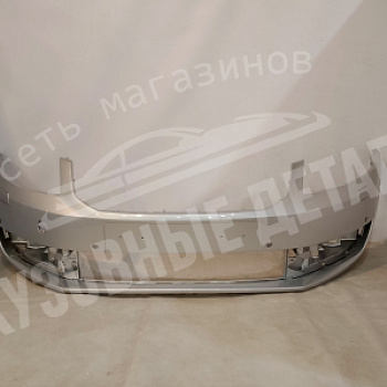 Бампер передний Skoda Octavia A7 8E8E Brilliant Silver Серебристый под омыватель фар и сонары