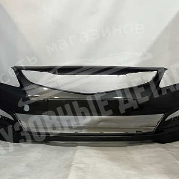 Бампер передний Hyundai Solaris (2015) SAE Carbon Grey Серый металлик ОРИГИНАЛ