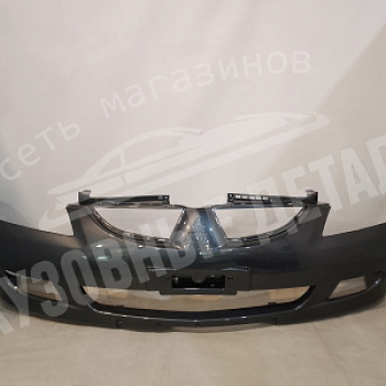 Бампер передний Mitsubishi Lancer (9) дорест. A02 Dark Grey Черно-серый
