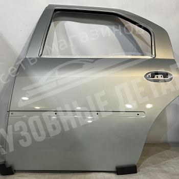 Дверь Renault Logan задняя ЛЕВАЯ 632 Gris Boreal c отв. под молдинг