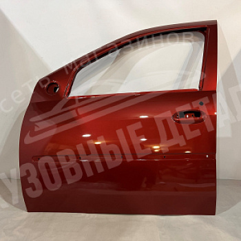 Дверь Renault Logan передняя ЛЕВАЯ 21B Rouge Toreodor с отв. под молдинг