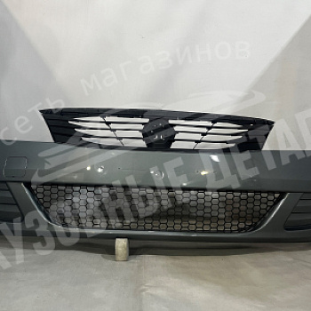 Бампер передний Renault Logan Фаза 2 ЛИТОЙ RNZ Blue Electra