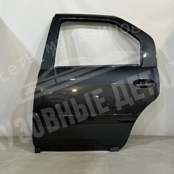 Дверь Renault Logan задняя ЛЕВАЯ B66 Gris Eclipse c отв. под молдинг