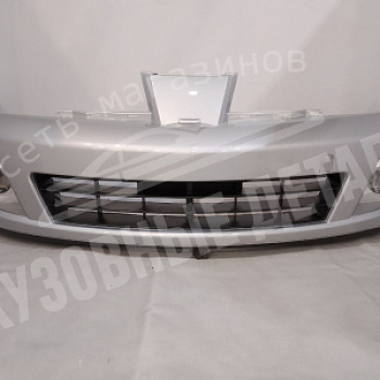 Бампер передний Nissan Tiida C11 Рест. K23 Silver Серебристый металлик
