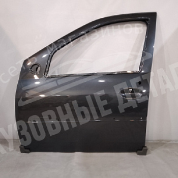 Дверь Renault Logan передняя ЛЕВАЯ B66 Gris Eclipse с отв. под молдинг ОРИГИНАЛ